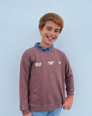 KIDS Crewneck Vertical Burdungy