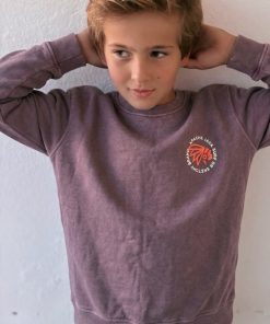 KIDS Crewneck Stamp Burgundy